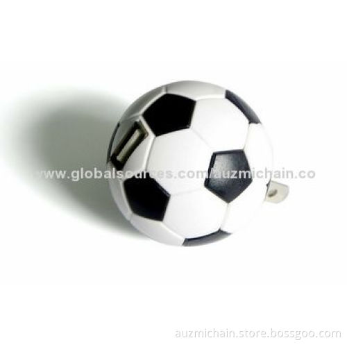Universal Football Single Travel USB Wall Adapter, Good Quality, 100-240V AC Input